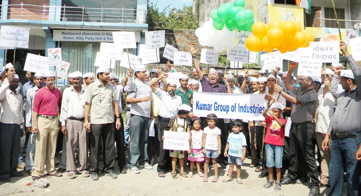 Active participation in Anna Hazare Andolan