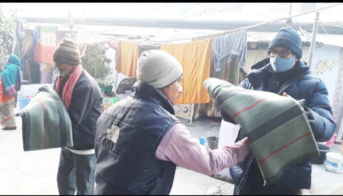 Kambal Distribution in Kusth Ashram, Rudrapur