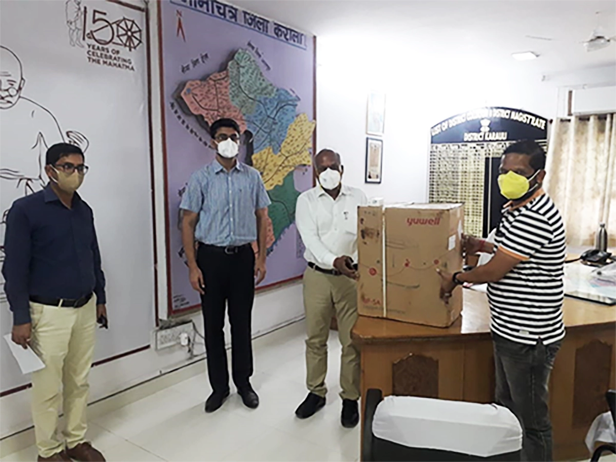 Oxygen Concentrator distribution at Karauli Village, Rajasthan during Covid 19