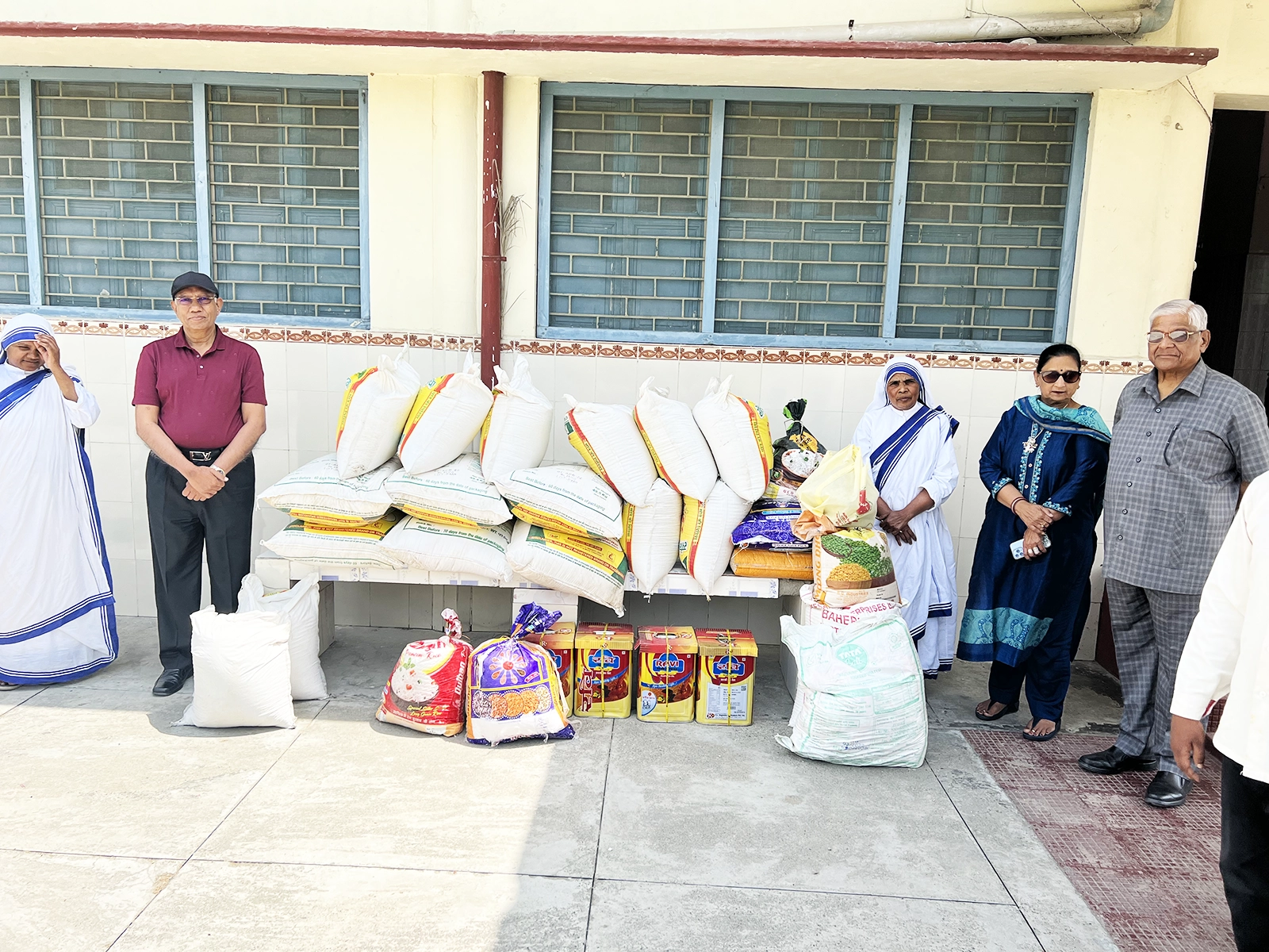 Ration donation at Leprosy Colony, Haldwani